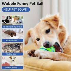 Interactive Ball for Dogs and Cats - Pet Puzzle Toy with Unique Giggling Sounds - Durable Chew Toy for Boredom Relief - Safe Vinyl Material - 5.1