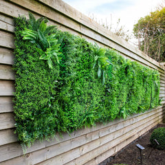 Artificial Mixed Foliage 1M X 1M Wall Panel, Pack of 5