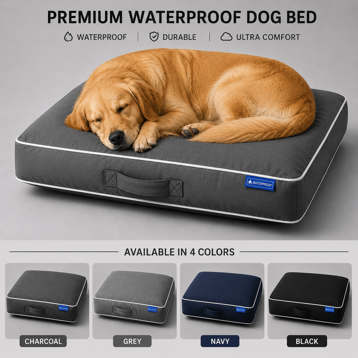 AZSME TEXTILES PetRest Dog Bed Orthopedic Soft Washable Pet Mattress for Medium and Large Dogs