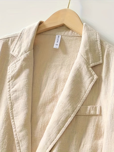 New Men'S - Single-Layer Suit Jacket, Soft, Comfortable, Stylish, Classic, Casual, And Suitable for Light Business Wear