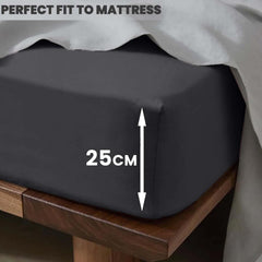 1pc Extra Deep Fitted Sheet, All seasons Bedding Ultra Soft Breathable Microfiber, Wrinkle-Free, Machine Washable, Hotel Quality All Sizes Available