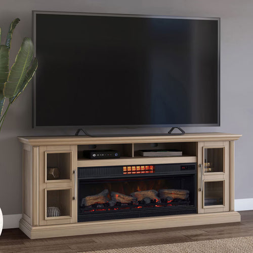 Tresanti Nottingham Media Mantel with Classicflame Coolglow 2-In-1 Electric Fireplace & Fan