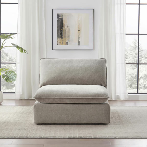 Aiden & Ivy Sereen Beige Fabric Armless Chair
