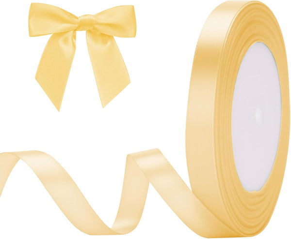 G2PLUS White Stain Ribbons - 22M Thick Fabric Gift Wrap Ribbons for Crafting, Wedding & Valentine'S Day Decoration