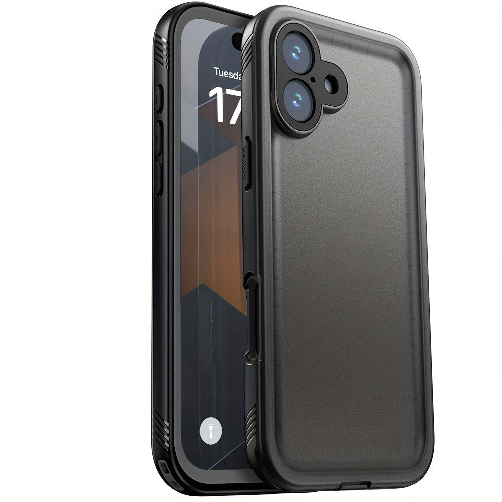 Phone Case - Case for Iphone 16 15 14 13 12 11 Pro Max Plus Mini SE2 SE3 7 8 - Full Body Heavy Duty with Built-In Tempered Glass Screen Protector Dustproof Shockproof Underwater Diving Swimming Phone Case