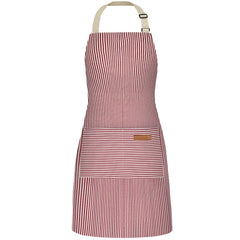 2PC Classic Design Striped Apron, Unisex Simple Criss Cross Apron For Kitchen Home Restaurant Coffee Shop Barbecue, Men's Workwear And Protective Clothing