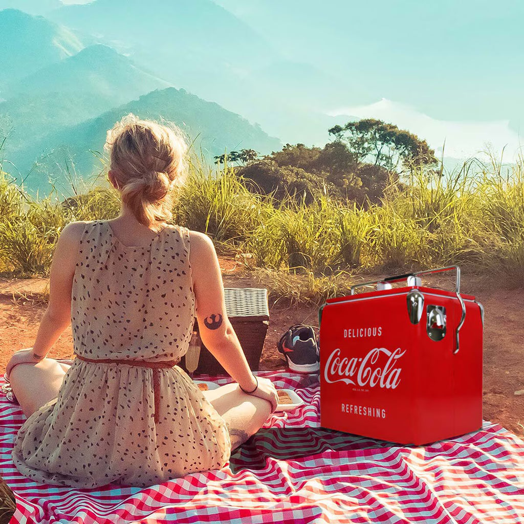 Coca-Cola 13L Stainless Steel Ice Chest with Bottle Opener 18 Can