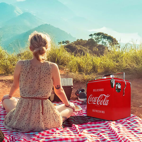 Coca-Cola 13L Stainless Steel Ice Chest with Bottle Opener 18 Can