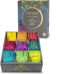 Creano Organic Herbal Tea Gift Set - 27 Organic Tea Bags in 9 Different Varieties - Tea Sampler - 54G*