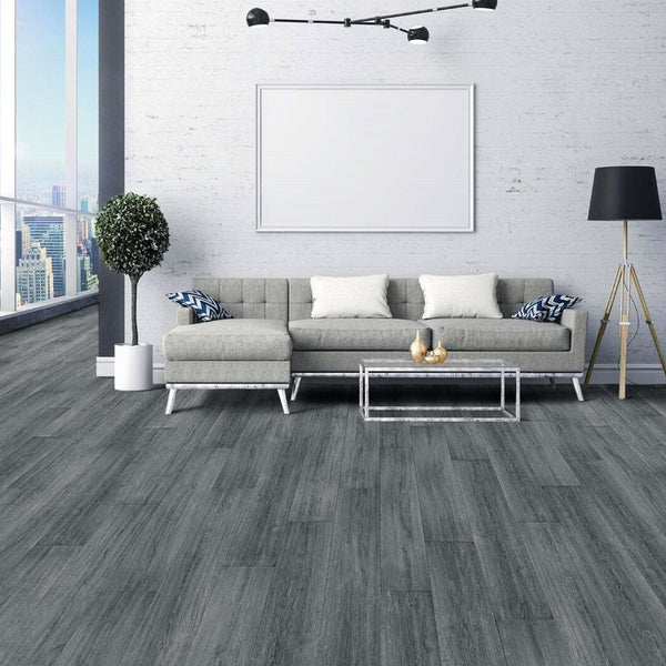 36-Piece Modern Grey Wood Effect PVC Self-Adhesive Flooring, 5.0m² Vinyl Floor Tiles for Living Room, Bedroom, Kitchen