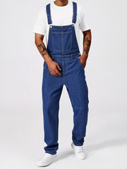 Men'S Casual Washed All-Match Denim Overalls