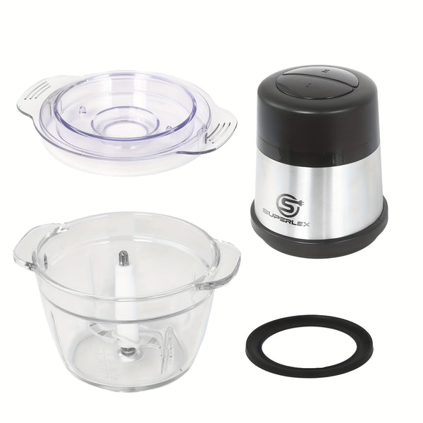 SUPERLEX Mini Chopper 300W Motor 6 Second Quick Mincing Dual Speed Control 1000ml Capacity One Touch Chop
