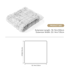 3pcs Faux Rabbit Plush Bedding Set, Soft Fluffy Comfortable Thicken Warm Autumn-Winter Duvet Cover & Pillowcase Set, Machine Washable, Ideal for Hotel, Guest Room, Bedroom, Home Use,Christmas Presents, Single/Double/King/Super King Size (1*Duvet Cover + 2