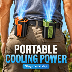 Neck And Waist Portable Fan With USB Charging Design And Strong Airflow For Camping Travel Fishing And Outdoor Enthusiasts