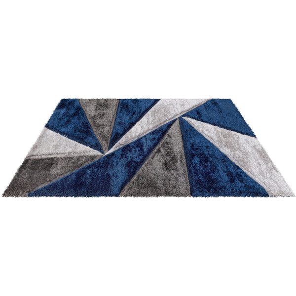 Luxury Soft Shaggy Area Rug – Modern Non-Shedding Geometric Triangles Design, High-Pile Plush Living Room Carpets, Large Thick Rug for Bedroom, Kitchen, Lounge & Home Décor – Contemporary Floor Rug & Mats