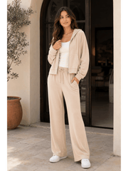 Women'S Soft Touch Tracksuit Set, Zip Up Hooded Jacket & Joggers, Casual 2pcs Lounge Wear Co Ord Outfit, Casual and Sports Wear, Gym Wear Street Wear