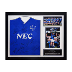Everton Signed Framed 1987 Champions Football Shirt Signed by Players