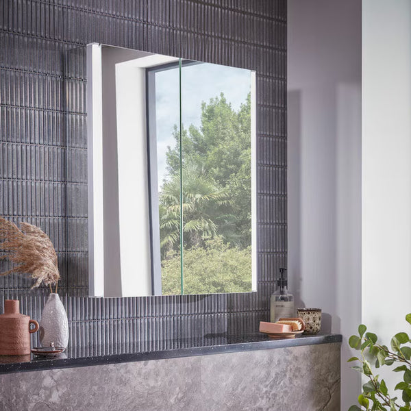 Tavistock Deco 2 Door Mirrored Bathroom Cabinet 800 X 650Mm