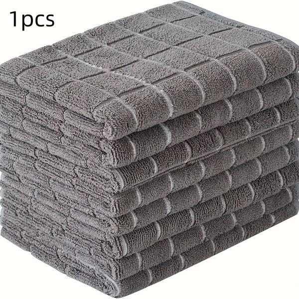 1pc Space-Themed Polyester Kitchen Towel - Contemporary Style, Non-Fade, Hand Wash Only, 70.0cm X 48.01cm, Black with White Grid Lines, Ideal Mother's Day Gift, Dish Towels for Kitchen