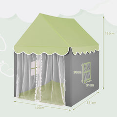 Large Kids Play House with Washable Mat and Star Lights