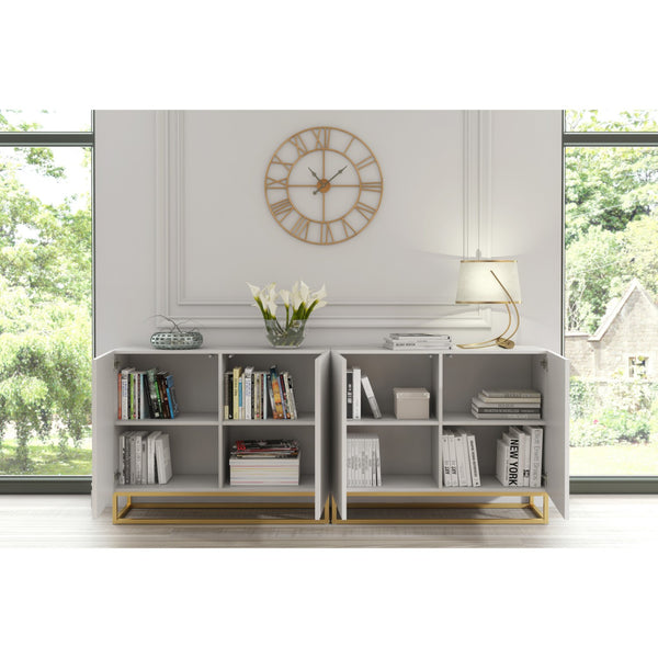 Ripple Duo 200cm Modern Sideboard with Fluted Doors and Storage