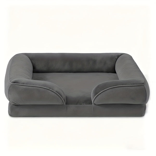 Orthopedic Extra for Large Dog Bed (XXL) - Thick Cushioned Dog Sofa Bed with Non-Slip Base, Heavy-Duty Pet Mattress for Large Dogs, Easy Assembly, Ideal for Indoor/Outdoor Use - Compatible with Small, Medium, And for Large Breeds