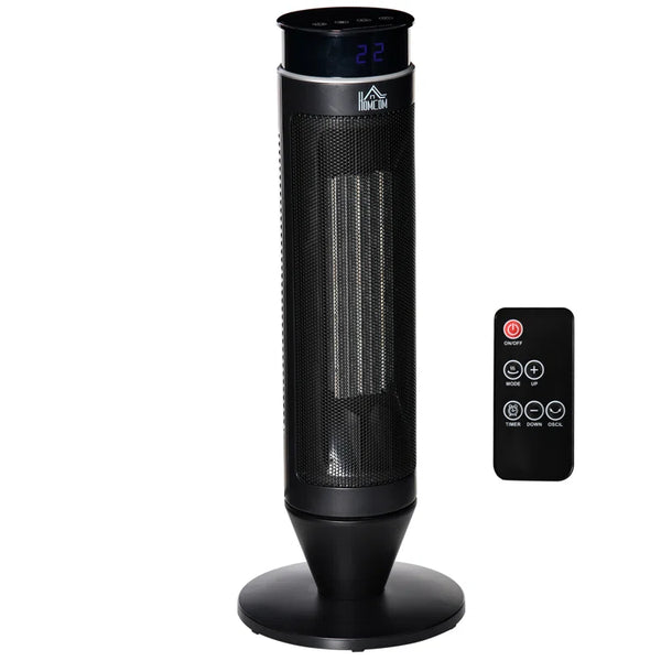 HOMCOM 1000W 3412 BTU Electric Tower Space Heater , Remote Included