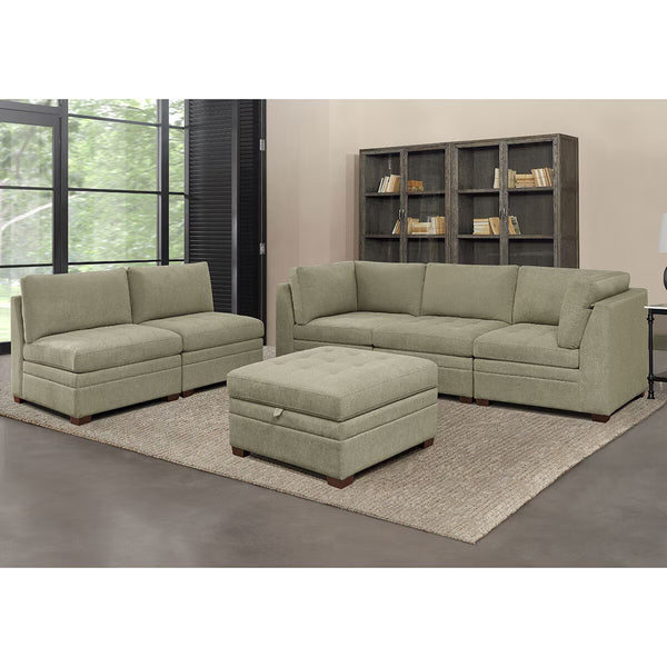 Thomasville Tisdale Beige 6 Piece Modular Fabric Sofa