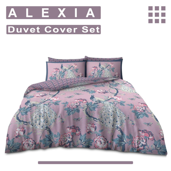 VELVETIO Alexia Printed Duvet Cover Set with Matching Pillowcases | Lightweight, Ultra Soft & Wrinkle-Resistant Comforter Cover with Secure Button Closure | Designed for Easy-Care and Long-Lasting Comfort | Available in Single Double & King Sizes | Stylis