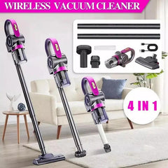 4-in-1 Handheld Vacuum Cleaner Ultra Lightweight Cordless Stick Vacuum, 8000 Pa Powerful Suction- High-Speed Motor, Vacuuming & Mopping & Sweeping, Suitable for Home, Carpets, Pet Hair Cleaning, Easy to Operate and Store,60dB Low Noise, 3000 mAh, Carpet C