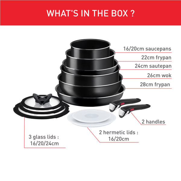 Tefal Ingenio Easy Cook & Clean Cookware Set, 13 Piece