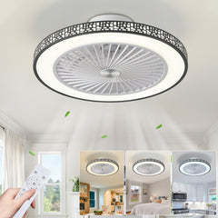 48.26cm Modern Ceiling Fan with Light, 6 Speeds Reversible Low Profile Ceiling Fan Light, 3CCT LED Dimmable Flush Mount Ceiling Fans with Lights, Timing Ceiling Fans Light with Remote for Living Room, Kitchen, Bedroom And Office