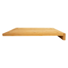 Homiu Counter Edge Natural Bamboo Chopping Board, Thick Multipurpose Cutting Board for Meat, Fruits, Fish, Cheese, Vegetables, Large Durable Kitchen Tabletop Saver with Lip, Rustic Kitchenware Ideal for Meal prep,