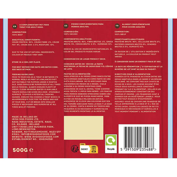 Irish Rover Beef Sticks, 500G