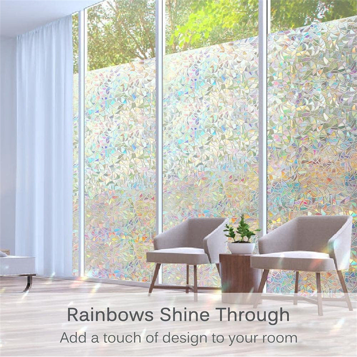 Frosted Window Film 39x23 Inch Self Adhesive Privacy Film Bubble Free Static Cling Anti-UV Glass Sticker Easy to Install for Home Office Bathroom Door Window Decor