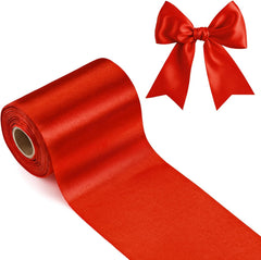 G2PLUS White Stain Ribbons - 22M Thick Fabric Gift Wrap Ribbons for Crafting, Wedding & Valentine'S Day Decoration