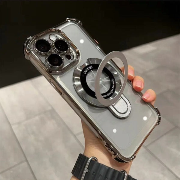 Phone Case: Premium Transparent Acrylic Mobile Phone Case for IPhone17 Pro Max Air Series Supports Wireless Charging Includes Lens Film Protective Cover