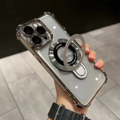 Phone Case: Premium Transparent Acrylic Mobile Phone Case for IPhone17 Pro Max Air Series Supports Wireless Charging Includes Lens Film Protective Cover
