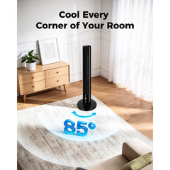 43' Tower Fan, Quiet Floor Fan with 28dB Low Noise, 3 Speeds, 2 Modes, 85° Oscillation, 12H Timer, LED Display, for Bedroom, Office and Home