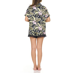 Flora Nikrooz Ladies Satin Pyjama Set in Black