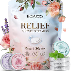 Gifts for Women Shower Steamers Aromatherapy with Essential Oil for SPA Stress Relief, Bath Bombs for Christmas Stocking Fillers Advent Calendar 2025 Gifts for Mum (8 Pcs)