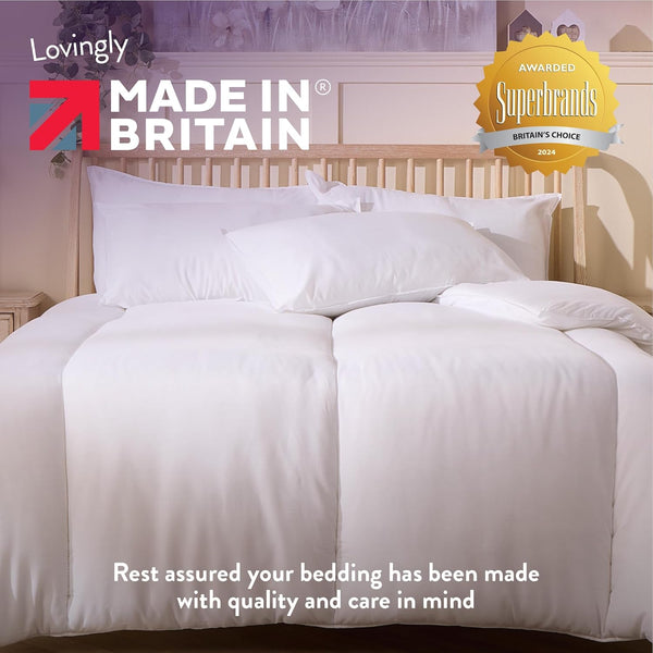 Slumberdown Feels like down King Size Duvet 13.5 Tog - Ultra Soft Extra Warm & Snuggly King Quilt for Cold Winter Nights | UK Made, Non-Allergenic & Washable (225 X 220Cm)