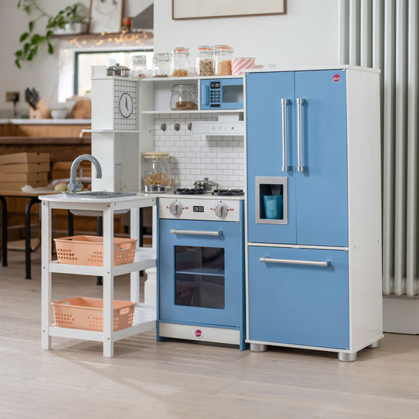 Plum Penne Pantry Wooden Corner Kitchen with Fridge - Berry Blue (3+ Years)