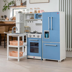 Plum Penne Pantry Wooden Corner Kitchen with Fridge - Berry Blue (3+ Years)
