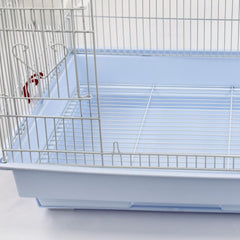 Large Metal Bird Cage for Budgie Parakeet Canary Cockatiel Finch or Lovebird by Crystals (Black)