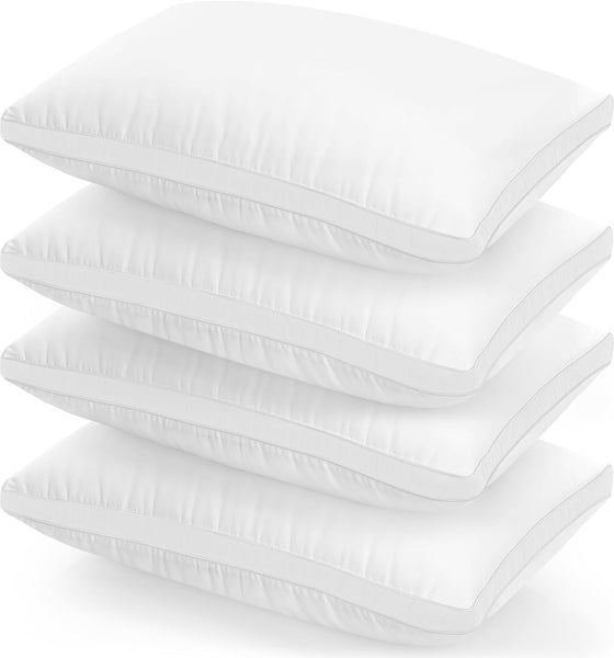 Utopia Bedding Pillows 2 Pack Queen Size, (Navy) Hotel Quality Pillows, Brushed Fabric, Bed Pillow for Back, Stomach or Side Sleepers - 18 X 26 Inch / 45 X 66 Cm
