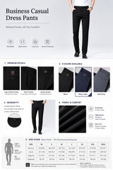 [Tong Tong Bang Selected OBM] 2pcs Men'S Wrinkle-Resistant Non-Iron Versatile Business Suit Pants Middle-Aged And Elderly Formal Suit Trousers