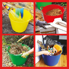 Amtech 42L Flexitub 4 Pack in 4 Colours Yellow, Red, Blue, Green (1 of Each Colour)