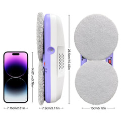 PuRuiKaiM8 Fully Automatic Plug-in Intelligent Window Cleaning Robot (2026 Latest Model) with Automatic Bidirectional Water Spray with Remote Control, 4.5-meter Anti Fall Safety Rope, Including 10 Cleaning Cloths And Spray Bottles