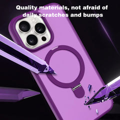 TECH SENSE Magnetic Case for iPhone with Stand, Compatible with MagSafe, Foldable Stand, Full Camera Lens Protection, Scratch-Resistant Translucent Matte Shockproof Phone Cover